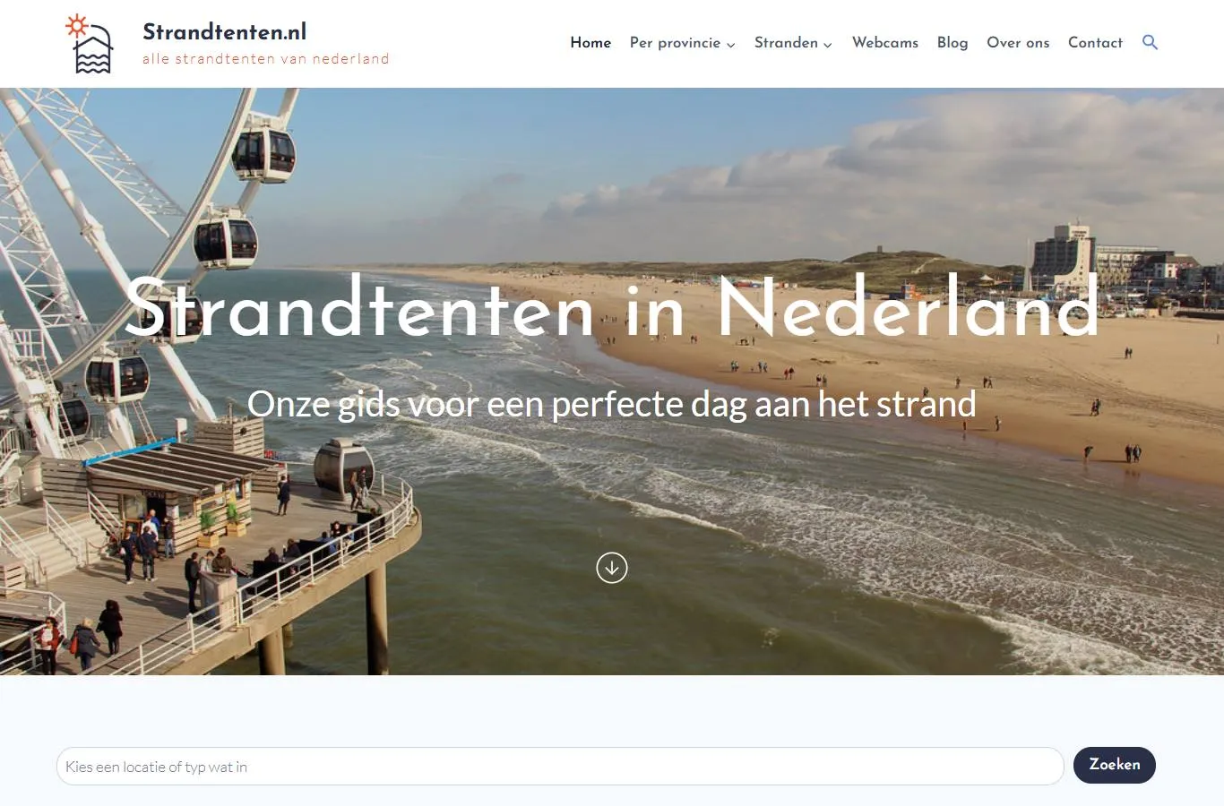 Strandtenten.nl SEO-platform — gebouwd door Stolk Labs